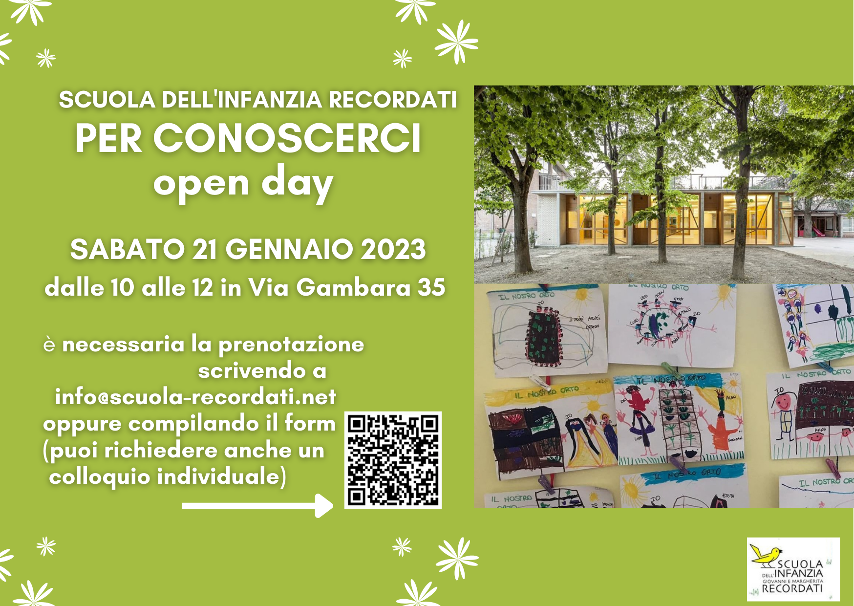 per iscriverti al nostro open day…